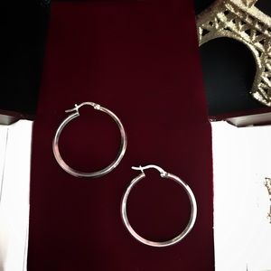 CHICOS CASSIE SILVER-TONE CIRCLE EARRINGS